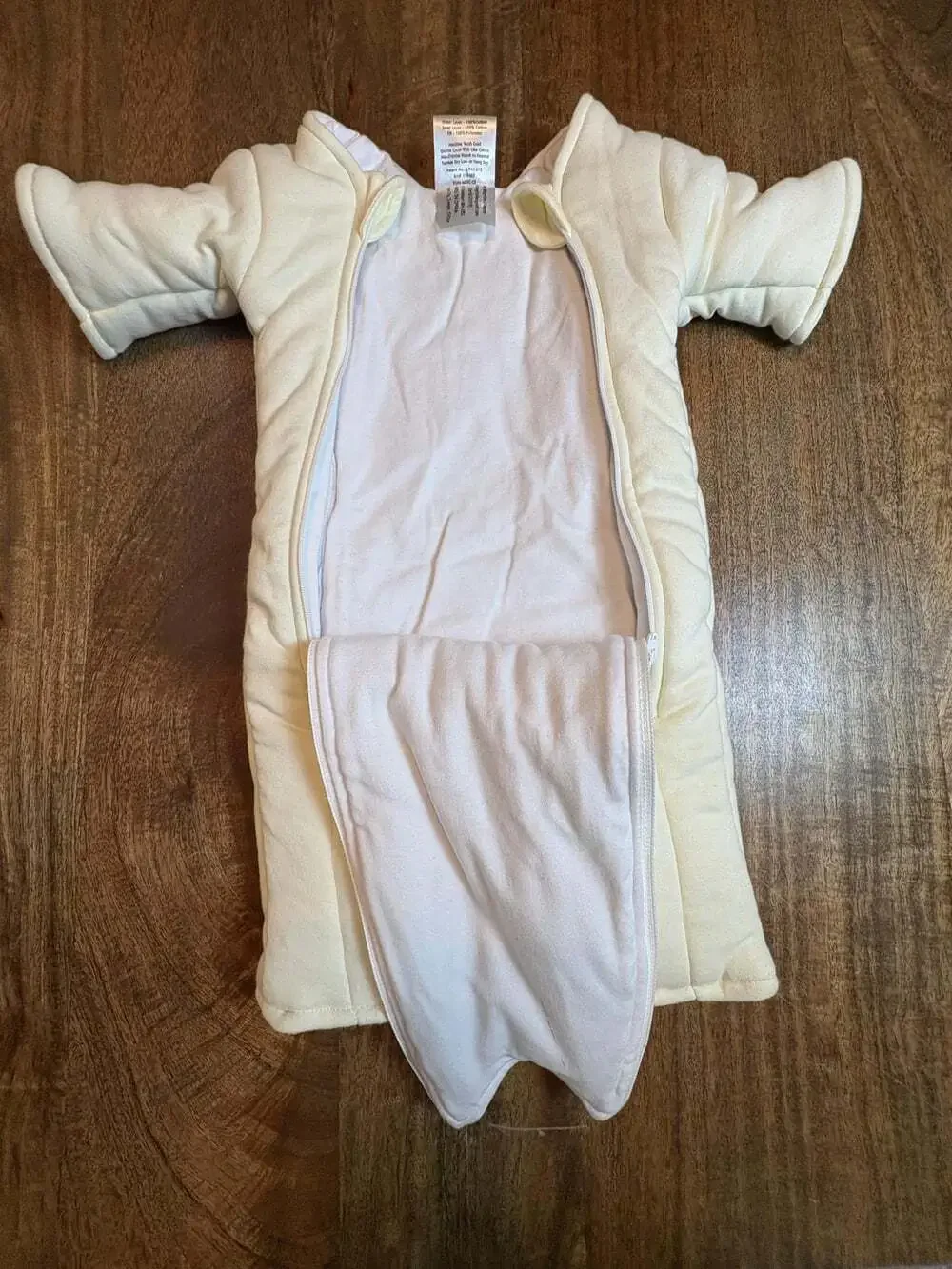 Baby Merlin's Magic Sleepsuit Baby 3-6 Months Yellow Cotton Swaddle Transition